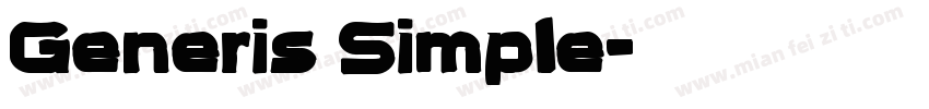 Generis Simple字体转换